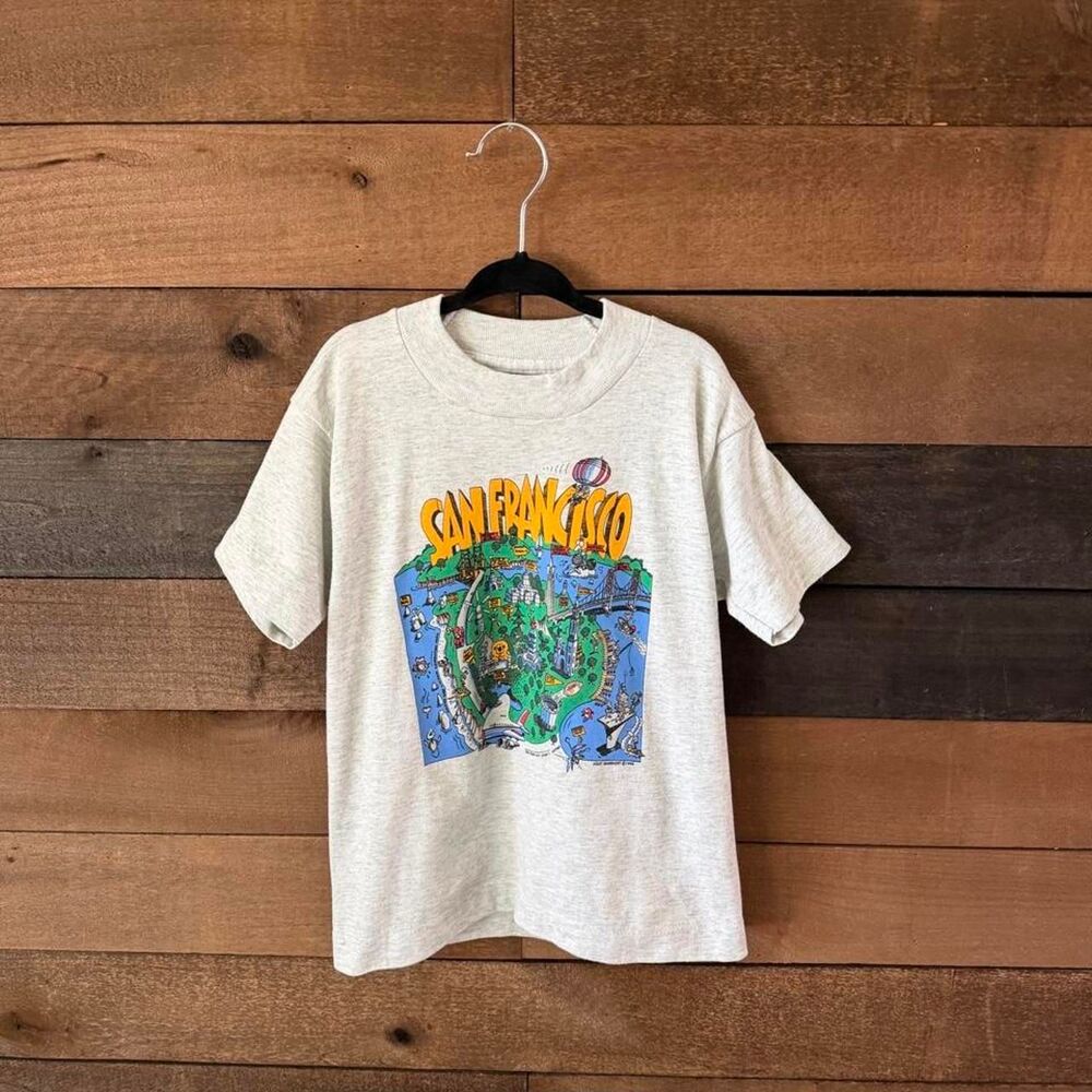 Vintage 1994 San Francisco Tourist Graphic T Shirt Made In USA Kids